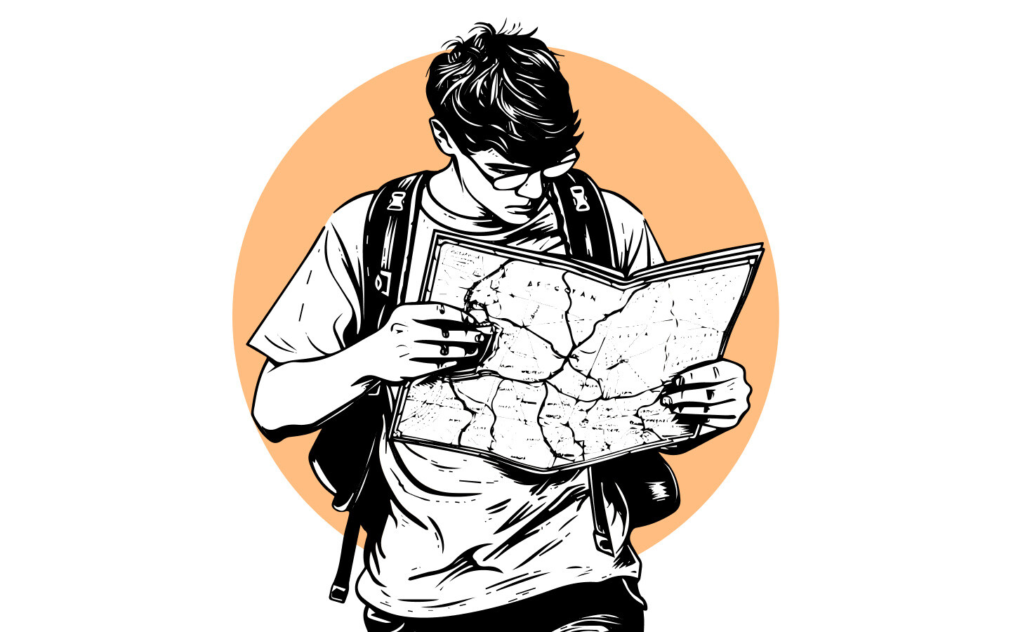 A person looking at a map