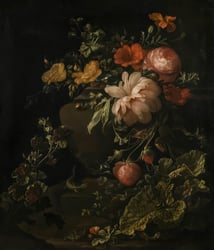 a painting of some flowers