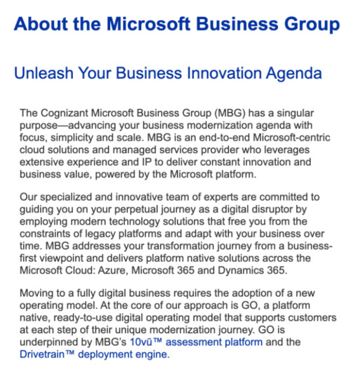 bad example of copy from&nbsp;Cognizant’s New&nbsp;Signature&nbsp;website
