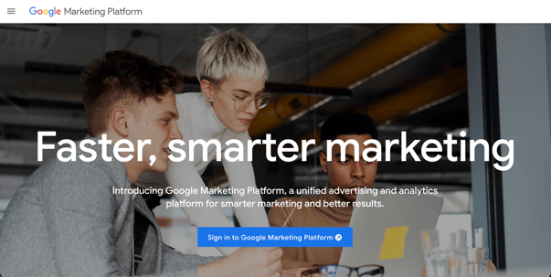Google Marketing Platform homepage