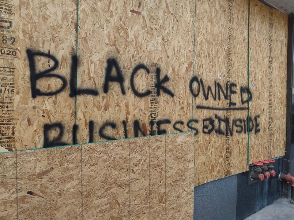 Black owned business inside